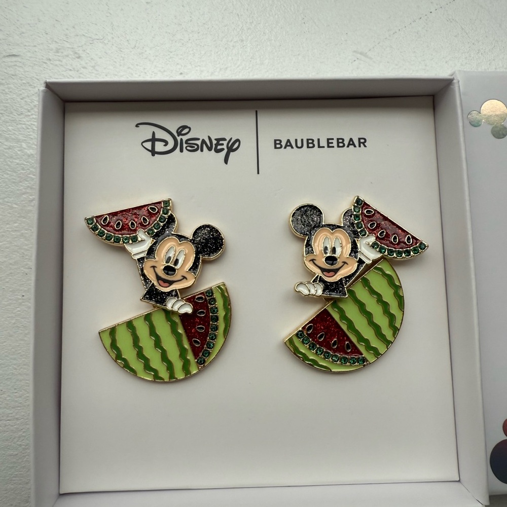 BaubleBar Disney Mickey Mouse Watermelon Earrings